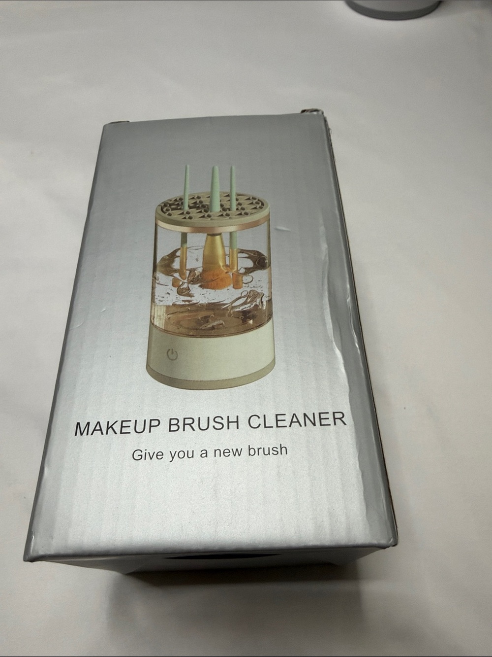 Electric Makeup Brush Cleaner in Mint Green - Automatic Brush Spinner